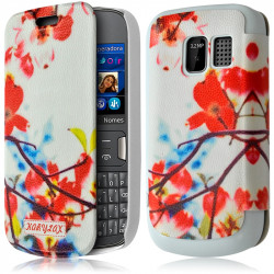 Coque Housse Etui à rabat latéral et porte-carte pour Nokia Asha 302 avec motif KJ12 + Film de Protection