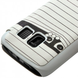 Coque Housse Etui à rabat latéral et porte-carte pour Nokia Asha 302 avec motif SC04 + Film de Protection