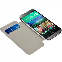 Etui à rabat porte-carte pour HTC One M8 avec motif HF30 + Film de Protection