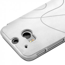 Coque Housse Etui à rabat latéral et porte-carte pour HTC One M8 Couleur + Film de Protection