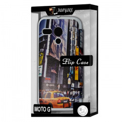 Coque Housse Etui à rabat latéral et porte-carte pour Motorola Moto G avec motif KJ26B + Film de Protection