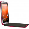 Housse Etui Coque Rigide à Clapet pour HTC One M8 couleur Rose Fushia + Film de Protection 