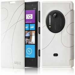 Etui à rabat porte-carte pour Nokia Lumia 1020 couleur + Film de Protection