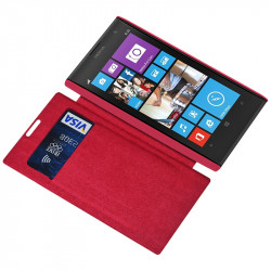 Etui à rabat porte-carte pour Nokia Lumia 1020 couleur Rose Fushia + Film de Protection