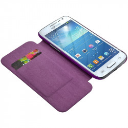 Etui à rabat latéral et porte-carte Violet pour Samsung Galaxy Express 2 + Film de Protection