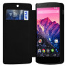 Etui à rabat latéral et porte-carte Noir pour LG Google Nexus 5 + Film de Protection