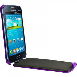 Housse Etui Coque Rigide à Clapet pour Samsung Galaxy Core couleur Violet + Film de Protection 