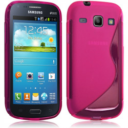 Housse Etui Coque S-Line couleur Rose Fushia pour Samsung Galaxy Core + Film de Protection 