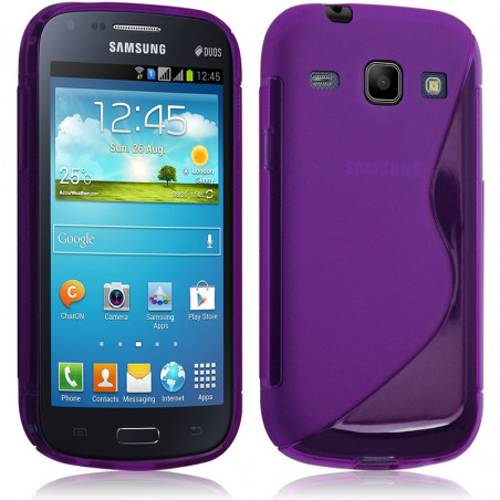 Housse Etui Coque S-Line couleur Violet pour Samsung Galaxy Core + Film de Protection 
