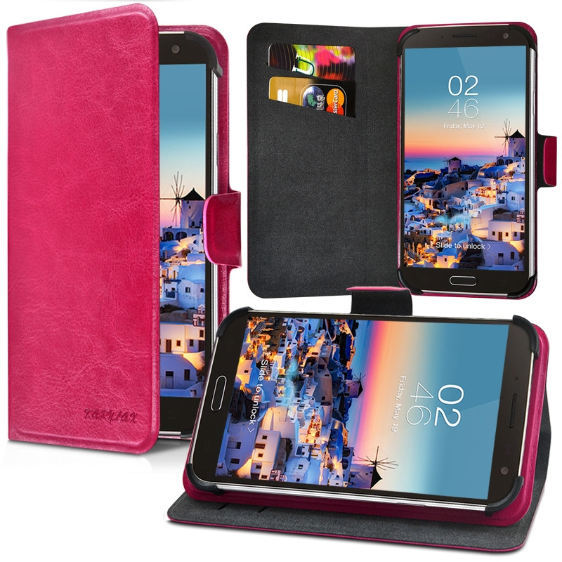 Housse Etui Suppport Universel L Couleur Rose pour Samsung Galaxy Grand Prime