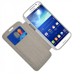 Etui Porte-Carte blanc pour Samsung Galaxy Grand 2 (G7105) + Film de Protection