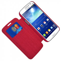 Coque Housse Etui à rabat latéral et porte-carte couleur Rose Fushia pour Samsung Galaxy Grand 2 (G7105) + Film de Protection