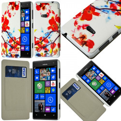 Coque Etui à rabat porte-carte pour Nokia Lumia 625 avec motif KJ12 + Film de Protection
