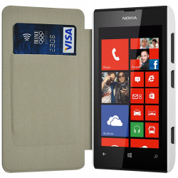 Coque Housse Etui à rabat latéral et porte-carte pour Nokia Lumia 520 avec motif HF30 + Film de Protection
