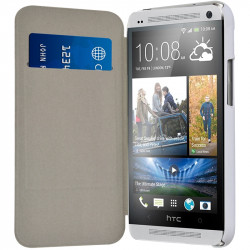 Coque Housse Etui à rabat latéral et porte-carte pour HTC One M7 + Film de Protection