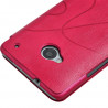 Etui à rabat latéral et porte-carte Rose Fushia pour HTC One M7 + Film de Protection