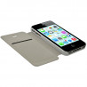 Coque Housse Etui à rabat latéral et porte-carte pour Apple iPhone 4 / 4S avec motif HF01 + Film de Protection