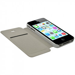 Coque Housse Etui à rabat latéral et porte-carte pour Apple iPhone 4 / 4S avec motif KJ26B + Film de Protection