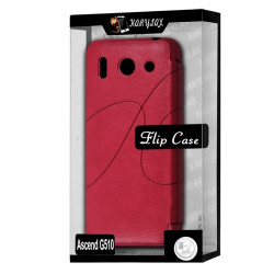 Coque Housse Etui à rabat latéral et porte-carte Couleur Rose Fushia pour Huawei Ascend G510 + Film de Protection