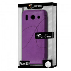 Coque Housse Etui à rabat latéral et porte-carte Couleur Violet pour Huawei Ascend G510 + Film de Protection
