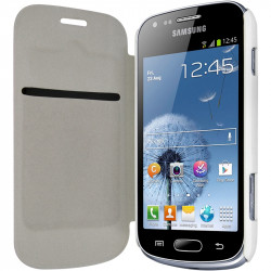 Coque Housse Etui à rabat latéral et porte-carte pour Samsung Galaxy Trend  avec motif HF30 + Film de Protection