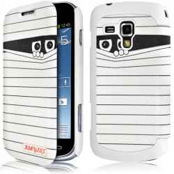Coque Housse Etui à rabat latéral et porte-carte pour Samsung Galaxy Trend  avec motif SC04 + Film de Protection