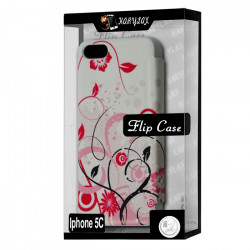 Coque Etui à rabat porte-carte pour Apple iPhone 5C avec motif HF30 + Film de Protection