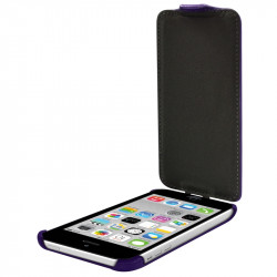 Housse Etui Coque Rigide à Clapet couleur Violet pour Apple iPhone 5c + Film de Protection 