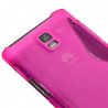 Housse Etui Coque S-Line couleur Rose Fushia pour Huawei Ascend P1 + Film de Protection 