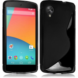 Housse Etui Coque S-Line couleur Noir pour LG Google Nexus 5 + Film de Protection 