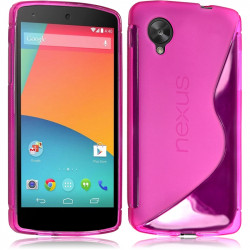 Coque S-Line couleur Rose Fushia pour LG Google Nexus 5 + Film de Protection 
