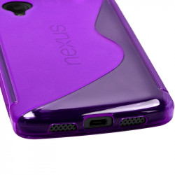 Coque S-Line couleur Violet pour LG Google Nexus 5 + Film de Protection 