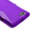 Housse Etui Coque S-Line couleur Violet pour Sony Xperia L + Film de Protection 