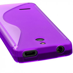 Housse Etui Coque S-Line couleur Violet pour Nokia 515 + Film de Protection 