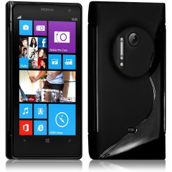 Housse Etui Coque S-Line couleur Noir pour Nokia Lumia 1020 + Film de Protection 