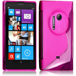 Housse Etui Coque S-Line couleur Rose Fushia pour Nokia Lumia 1020 + Film de Protection 