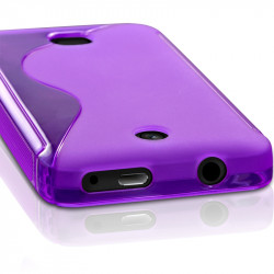 Housse Etui Coque S-Line couleur Violet pour Nokia Asha 501 + Film de Protection 