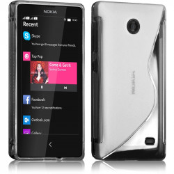 Housse Etui Coque S-Line Style Translucide pour Nokia X + Film de Protection 