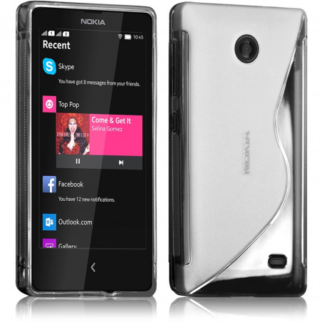 Housse Etui Coque S-Line Style Translucide pour Nokia X + Film de Protection 