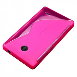 Housse Etui Coque S-Line couleur Rose Fushia pour Nokia X + Film de Protection 