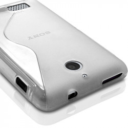 Housse Etui Coque S-Line Style Translucide pour Sony Xperia E1 + Film de Protection 