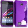 Housse Etui Coque S-Line couleur Violet pour Sony Xperia E1 + Film de Protection 