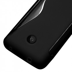 Housse Etui Coque S-Line couleur Noir pour Nokia Asha 206 + Film de Protection 