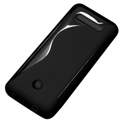 Housse Etui Coque S-Line couleur Noir pour Nokia Asha 206 + Film de Protection 