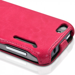 Housse Etui Coque Rigide à Clapet couleur Rose Fushia pour Alcatel One Touch 995 Ultra + Film de Protection 