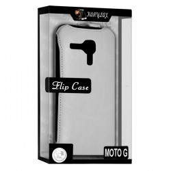 Housse Etui Coque Rigide à Clapet pour Motorola Moto G + Film de Protection 