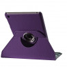 Housse Coque Etui Anneau style Chrome pour Apple IPad Mini avec Rotation 360 degrés Couleur Violet