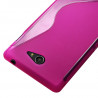 Coque S-Line couleur Rose Fushia pour Sony Xperia M2 + Film de Protection 