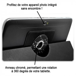 Housse Coque Etui Portefeuille Universel Style Diamant pour Archos 50 Helium 4G Couleur Noir