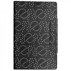 Housse Coque Etui Portefeuille Universel Style Diamant pour Archos 50 Helium 4G Couleur Noir